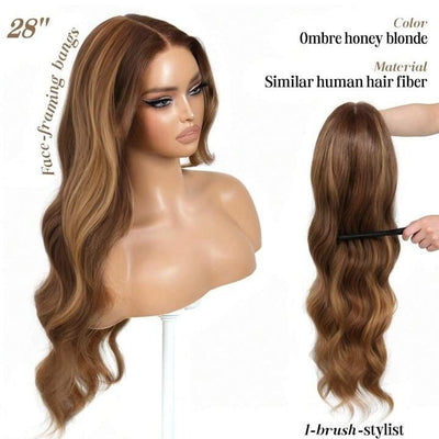 Body Wave Lace Front Wig human blend wig