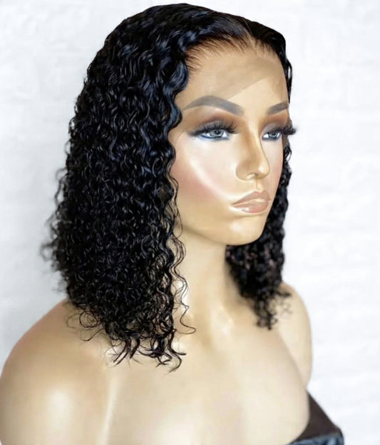 Glueless 5*5 curly human hair wig