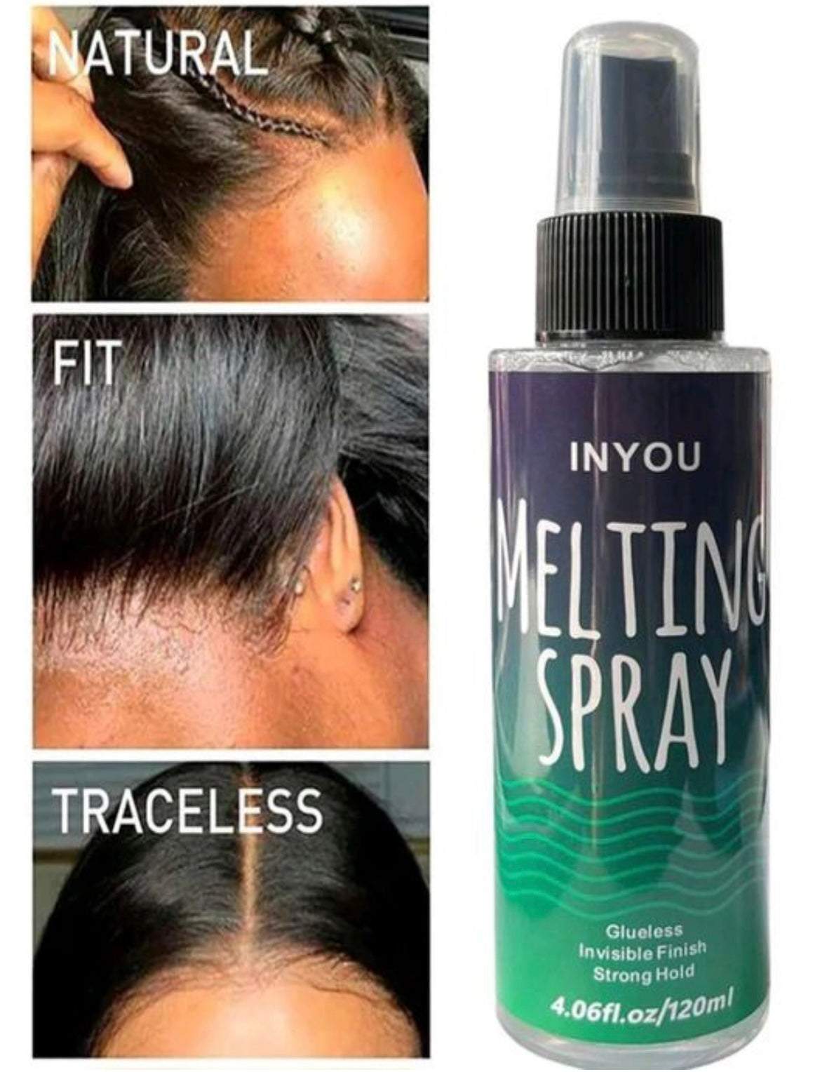 Lace melting spray and holding spray