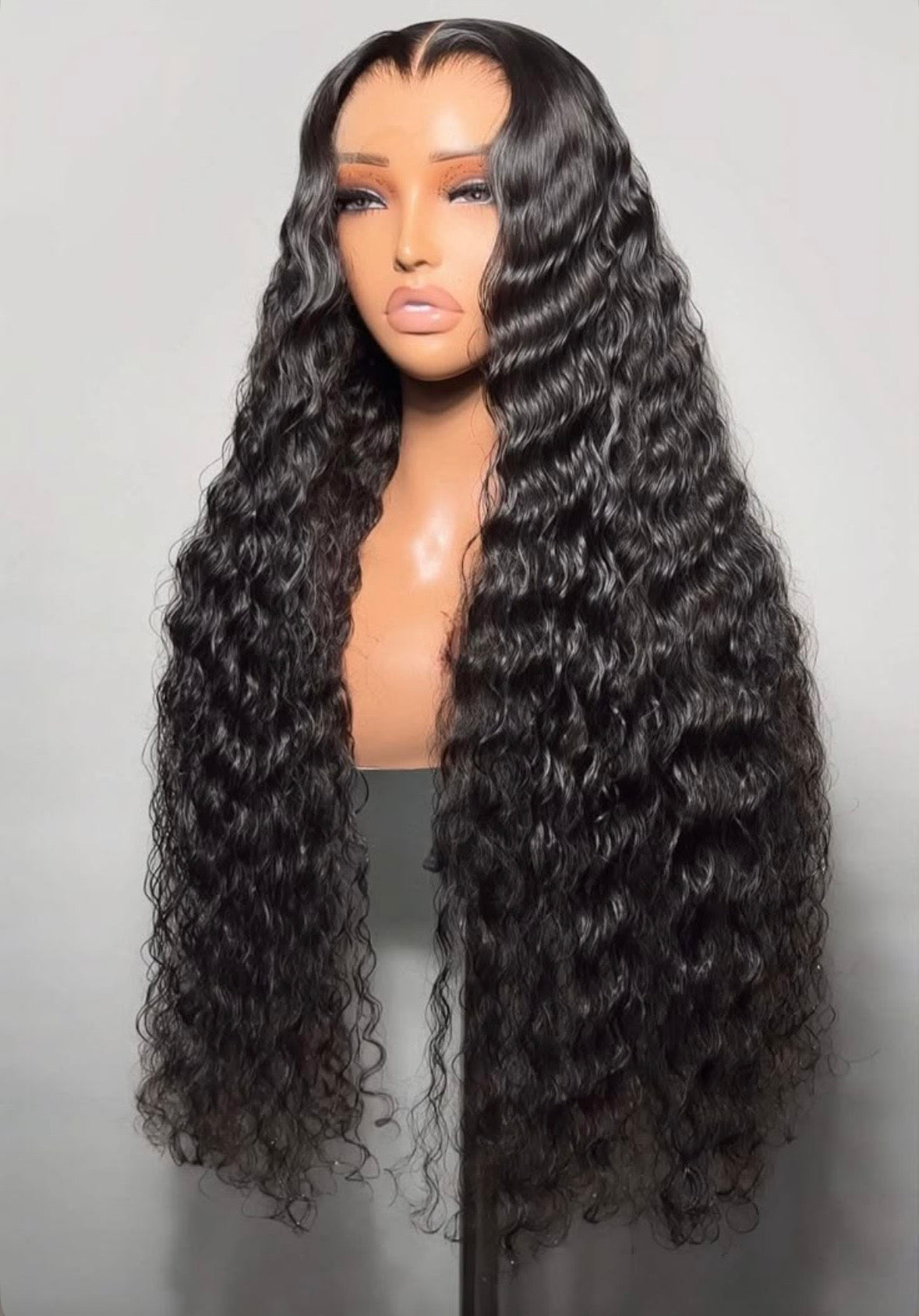 22-inch brazilian hair water wave glueless wig 13*4 full frontal lace wig
